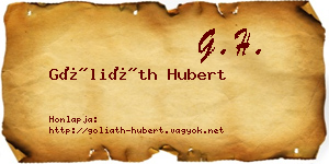 Góliáth Hubert névjegykártya